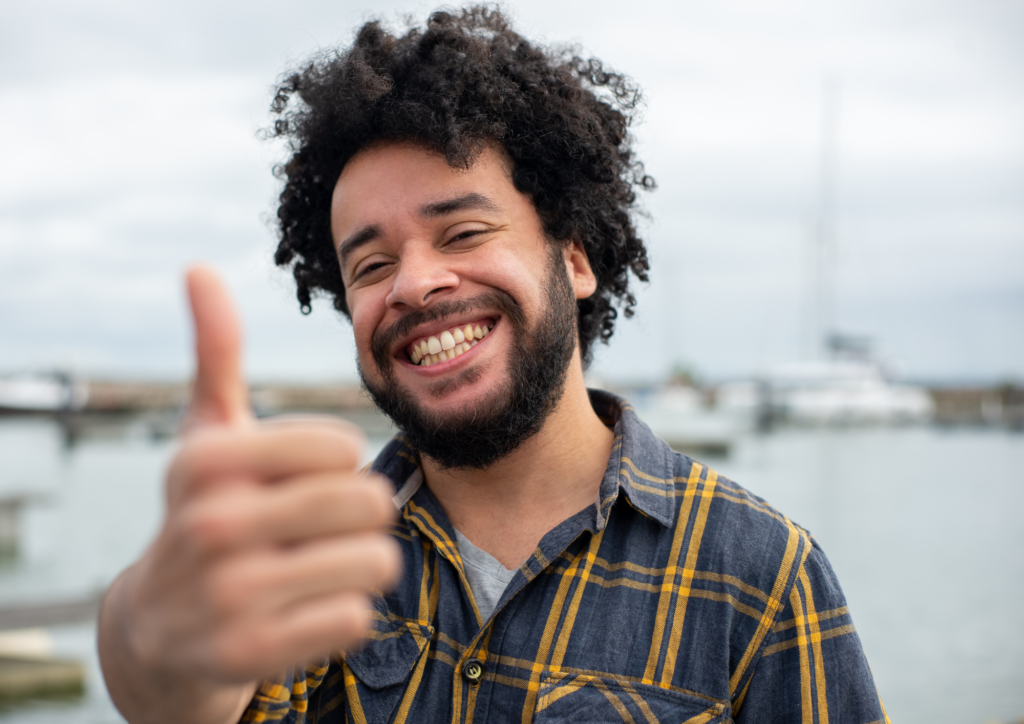 A person happy to be coming off of antidepressants
